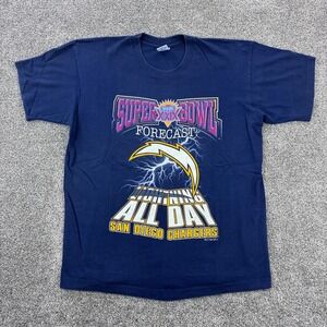 Vintage San Diego Chargers Shirt Mens XL Salem NFL‎ Football Lightning All Day